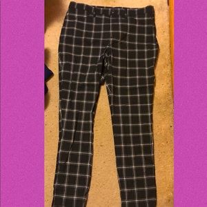Plaid Skinny Pants